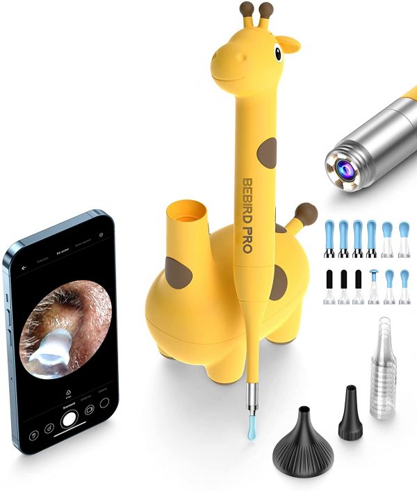 Bebird Pro D3 Pro Yellow Ear Wax Removal Cleaner for Kids 8MP HD Camera for iOS, Android Phones