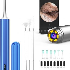Curego X17 Ear Wax Removal Cleaner, 1080P 8MP HD Ear Camera for iPhone,iPad, Android Phones