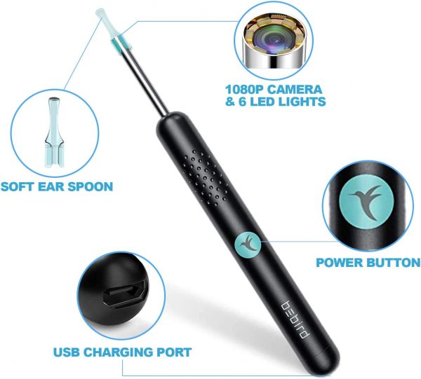 BEBIRD Ear Cleaner Original Waterproof Replacement Accessories Set Ear Spoons for R1